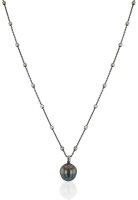 Luna-Pearls - HS1227 - Collier - 925 Silber Ruthenium -...