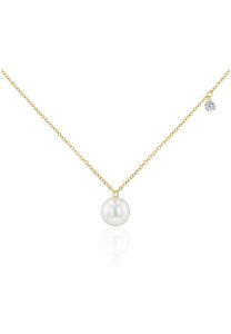 Luna-Pearls - HS1188 - Collier - 750 Gelbgold - 1 Diamant 0,06 ct. - Akoya-Zuchtperle
