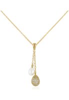 Luna-Pearls - HS1167 - Collier - 925 Silber gelbvergoldet...