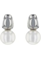 Luna-Pearls - hS1022 - Creolen - 925 Silber rhodiniert - Süßwasser-Zuchtperle