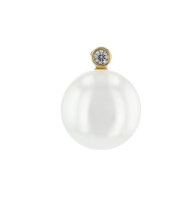 Luna-Pearls Anh&auml;nger 585 GG 1 Brillant H SI 0,04ct...