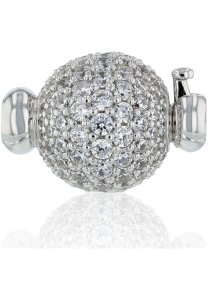 Luna-Pearls Schließe Fantasie-Form Zirkonia 925 Silber rhodiniert 606.0990