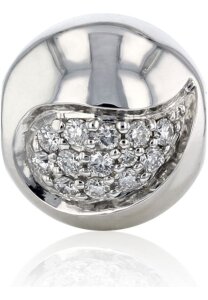 Luna-Pearls Kugel Wechselschließe Zirkonia 925 Silber rhodiniert 656.0929