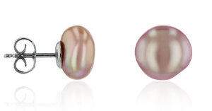Luna-Pearls - 315.0419 - Ohrstecker - 925 Silber rhodiniert - Süßwasser-Zuchtperle 7-10 mm
