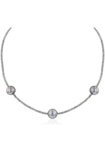 Luna-Pearls - 216.0779 - Collier - 925 Silber rhodiniert - Tahiti-Zuchtperle 9-10mm - Labradorit - 43 cm