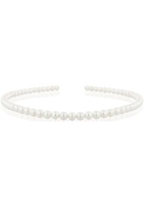 Luna-Pearls Halskette SW-Zuchtperlenstrang weiß semi round AAA - 507.3533