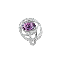 Jacques Lemans - Ring Sterlingsilber mit Amethyst - SE-R159B