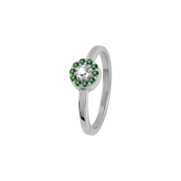 Jacques Lemans - Ring Sterlingsilber mit Tsavorite -...