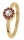 Jacques Lemans - Ring Sterlingsilber vergoldet mit Rhodolith Granat - SE-R156G