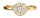 Jacques Lemans - Ring Sterlingsilber vergoldet mit White Topas - SE-R156E