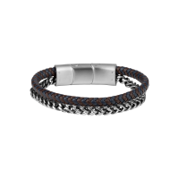 Jacques Lemans - Damen Leder-/Edelstahlarmband S-B108A