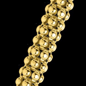Jacques Lemans - Damen Popcornkette Sterlingsilber vergoldet Ø 6,8 mm 45 cm SE-K134B45