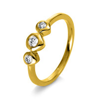 Luna Creation - Ring - Damen - Gelbgold 14K - Diamant - 0.18 ct - 1Q247G454-1 - Weite 54