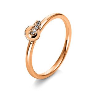 Luna Creation - Ring - Damen - Rotgold 18K - Diamant - 0.07 ct - 1Q406R853-2 - Weite 53