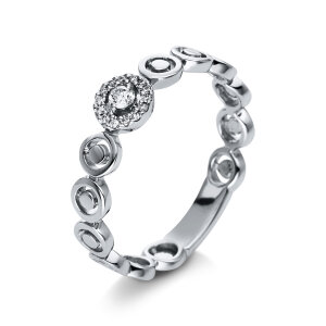 Luna Creation - Ring - Damen - Weißgold 18K - Diamant - 0.08 ct - 1S309W855-3 - Weite 55