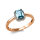 Luna Creation - Ring - Rotgold 18K - synth. Paraiba 1.16 ct - 1V773R854-1 - Weite 54