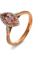 Luna Creation - Ring - Rotgold 14K Diamant 0.35ct Morganit - 1S419R455-1 - Weite 55