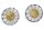 ARS Silberohrstecker mit 750 Gelbgold 15420