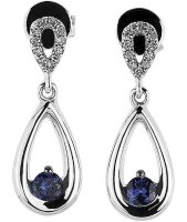 Luna Creation Ohrstecker 585/-Weißgold 2 Saphire...
