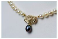 Luna-Pearls Akoya Perlencollier Perlenkette 28 Diamanten...