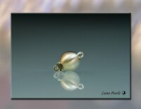 Luna-Pearls - S16 - Kugelschließe - 750/- Weiss- und Gelbgold - 8mm