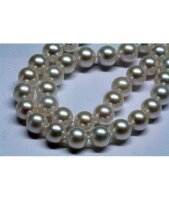Luna-Pearls - HKS2-AN0033 - Collier - 585 Gelbgold - Akoya 6.5-7mm - 9 Diamanten  0.05ct (H/SI)  - 46cm