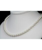 Luna-Pearls Akoya Perlencollier Perlenkette mit Weissgold