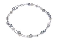 Luna-Pearls - N-1523-P11 - Collier - 925 Silber -...