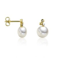 Luna-Pearls - 312.1650 - Ohrstecker - Damen - 585 Gelb-...