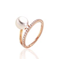 Luna-Pearls - 005.1023 - Ring - Damen - 750 Rotgold -...