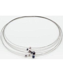 Luna-Pearls - N-4508-p7 - Perlen-Collier mit Silberverschluss