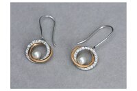 Luna-Pearls Perl-Ohrringe mit 0,09ct Diamanten O181
