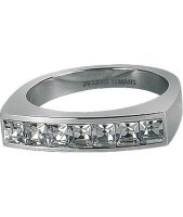 AUS RETOURE* - Jacques Lemans Ring Edelstahl mit Swarovski-Steinen S-R46B