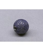 Luna-Pearls - WS71 - Bajonettschließe - 925 Silber - Zirkonia violett - 15mm