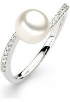 Luna-Pearls Perlenring 16 Brillanten W/SI 0,08 ct./ 7-7,5...