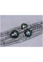 Luna-Pearls - HKS171 - Collier - Tahitiperlen 10mm - Labradorit - 45cm
