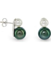 Luna-Pearls - O151 - Ohrstecker - 585 Weißgold - Tahiti-Zuchtperle 10mm - 0,30ct Diamanten (SI/TW)