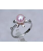 Luna-Pearls Akoya Perlenring mit Diamanten R87
