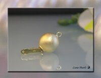 Luna-Pearls - SS8 - Kugelschließe - 585 Gelbgold mattiert - 8mm