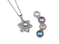 Luna-Pearls - Set15 - Halskettte mit Perlenanhänger und Wechselperlen