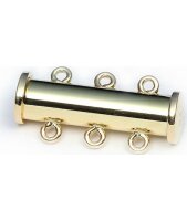 Luna-Pearls - 19455-70-00030 - Magnetschließe - 750 Gelbgold poliert - 3-reihig - 19mm
