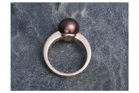 Luna-Pearls - R72 - Ring - 750 Roségold - Tahitiperle 10.5-11mm - 40 Diamanten 0,20ct