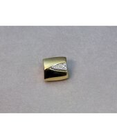 Luna-Pearls - WS4 - Bajonettschließe - 750/-Gelbgold hochglanzpoliert - 4 Brillanten 0,05ct - 10mm