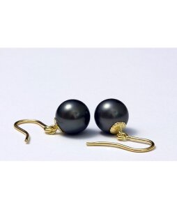 Luna-Pearls - O88 - Ohrhänger - Tahitiperlen 9mm - 750/- Gold