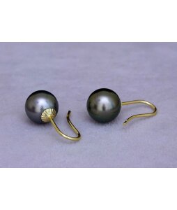 Luna-Pearls Tahitiperlen Ohrhänger 9-10mm 750 Gelbgold O83