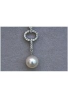 Luna-Pearls Brillantcollier mit S&uuml;dseeperle M_S2_AH2