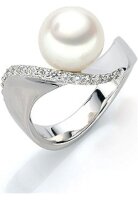Luna-Pearls - M_S3_R1--AR0002 - Ring - 750 Weißgold - Südsee-Perle 8.5-9mm - Diamanten W/si 0.16ct.