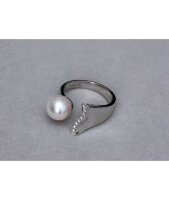 Luna-Pearls - M_S1_R--AR0012 - Ring - 750/- Gold - Südsee-Perle 8.5-9mm - 8 Brillanten 0,08ct