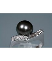 Luna-Pearls Tahitiperlen Ring mit Diamanten