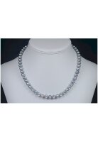 Luna-Pearls Akoya Perlenkette Silber-Grau HKS110